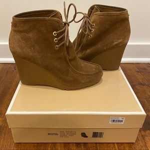 Michael Kors Camel Suede Booties